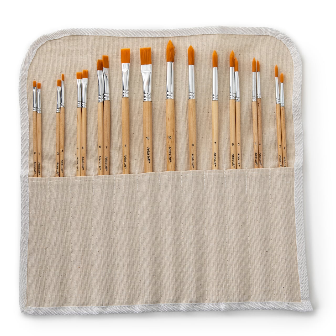 Long Handle Gold Synthetic Paintbrush Set By Artist&#x27;s Loft&#xAE; Necessities&#x2122;